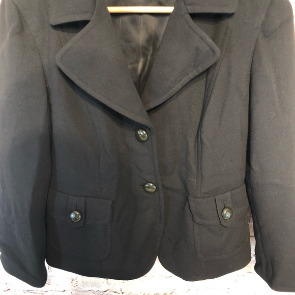 Talbots Two Button Black Short Jacket - Picture 3 of 8